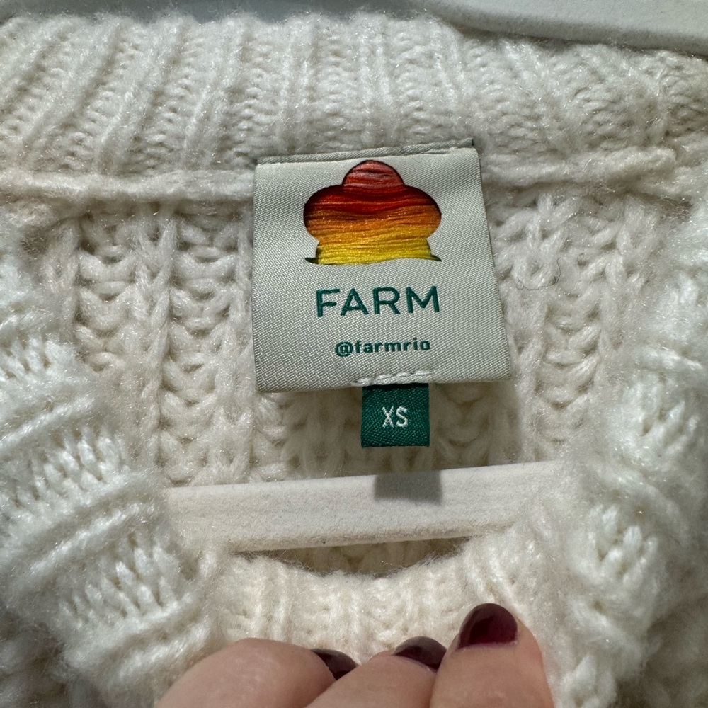 FARM Rio Off-white Braided Sweater - Picture 6 of 6
